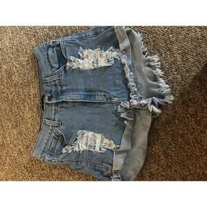 Fashion Nova Women's Distressed Denim Shorts Size 1X